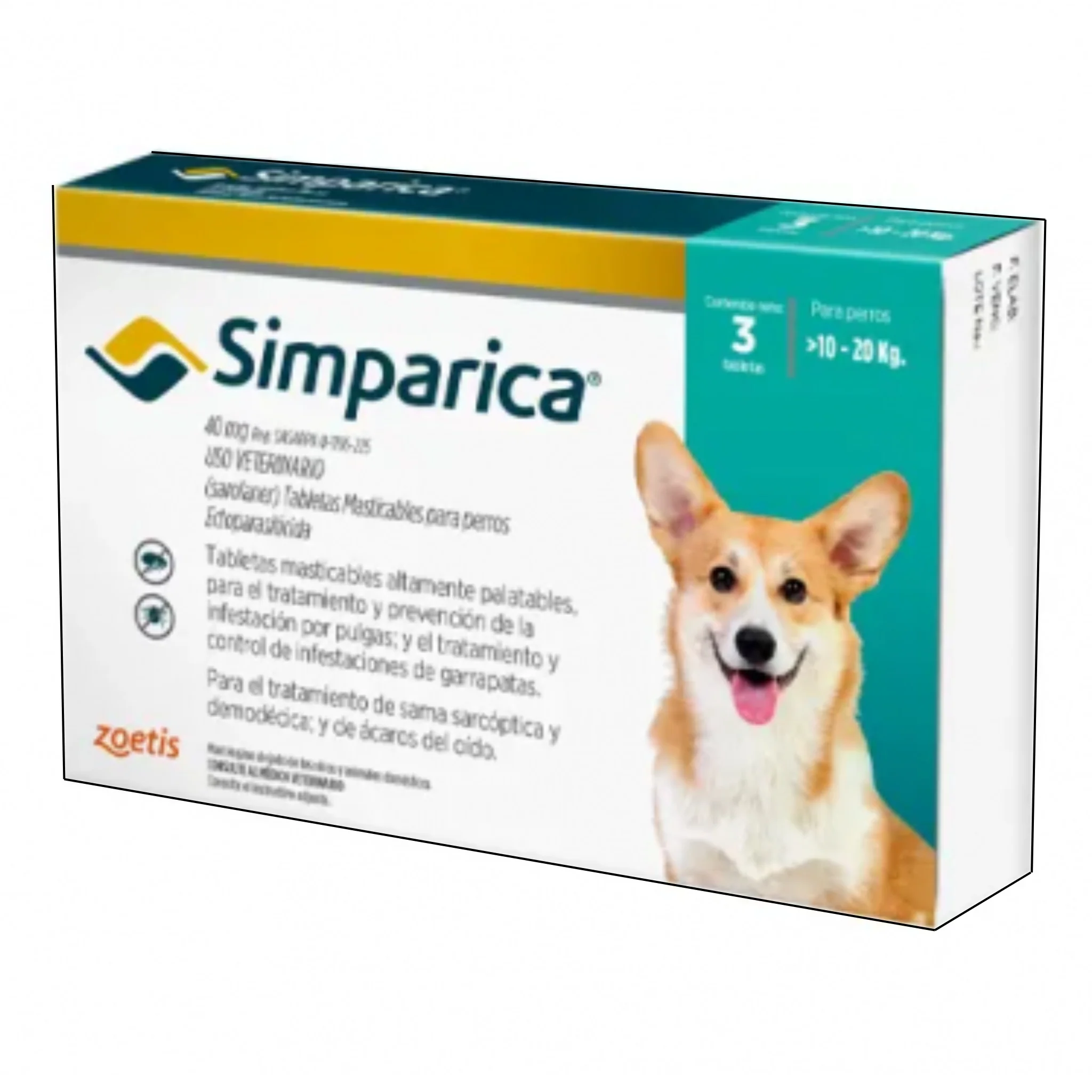 Simparica tableta antipulgas, garrapatas, piojos y ácaros ( 1 unidad) - Image 4