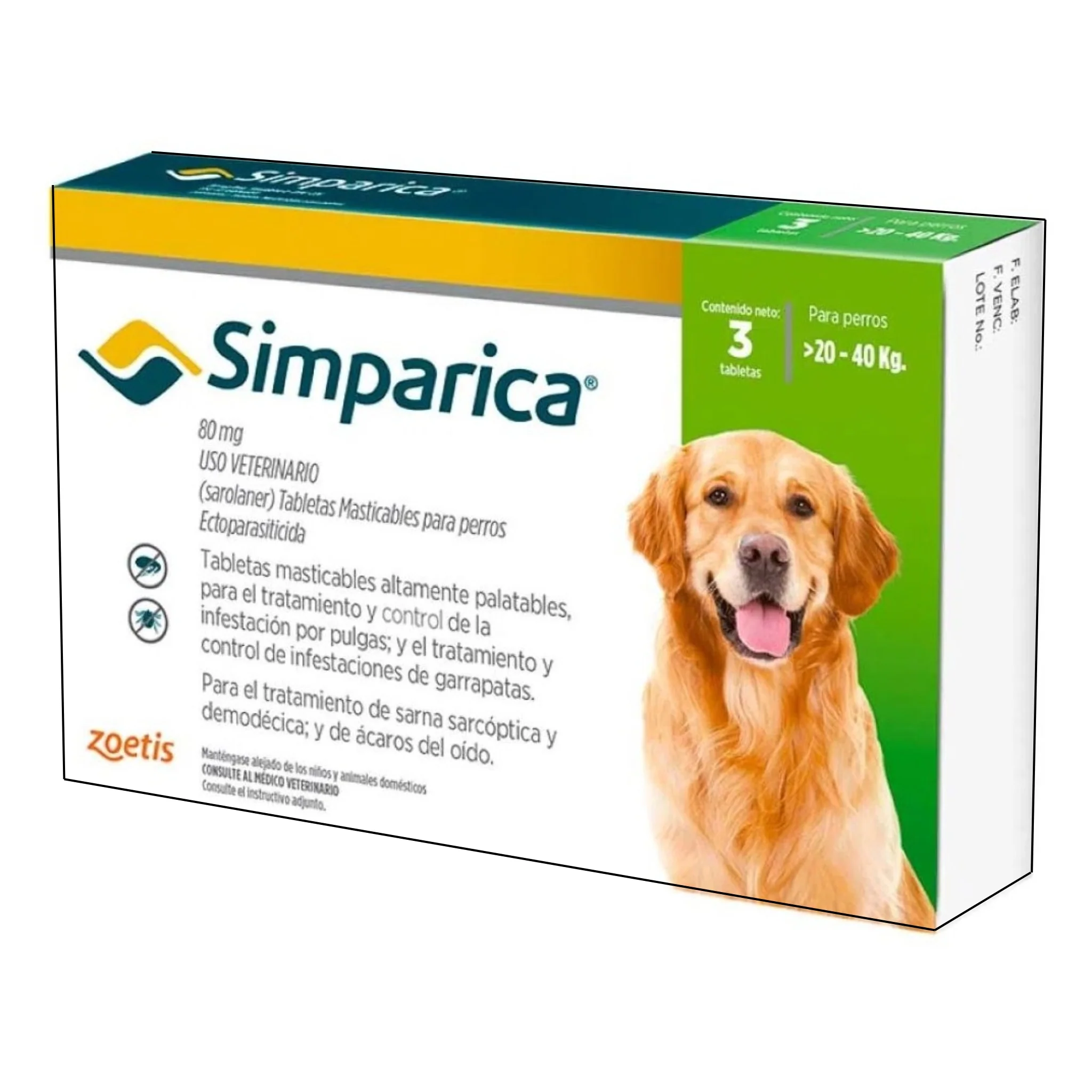 Simparica tableta antipulgas, garrapatas, piojos y ácaros ( 1 unidad) - Image 5