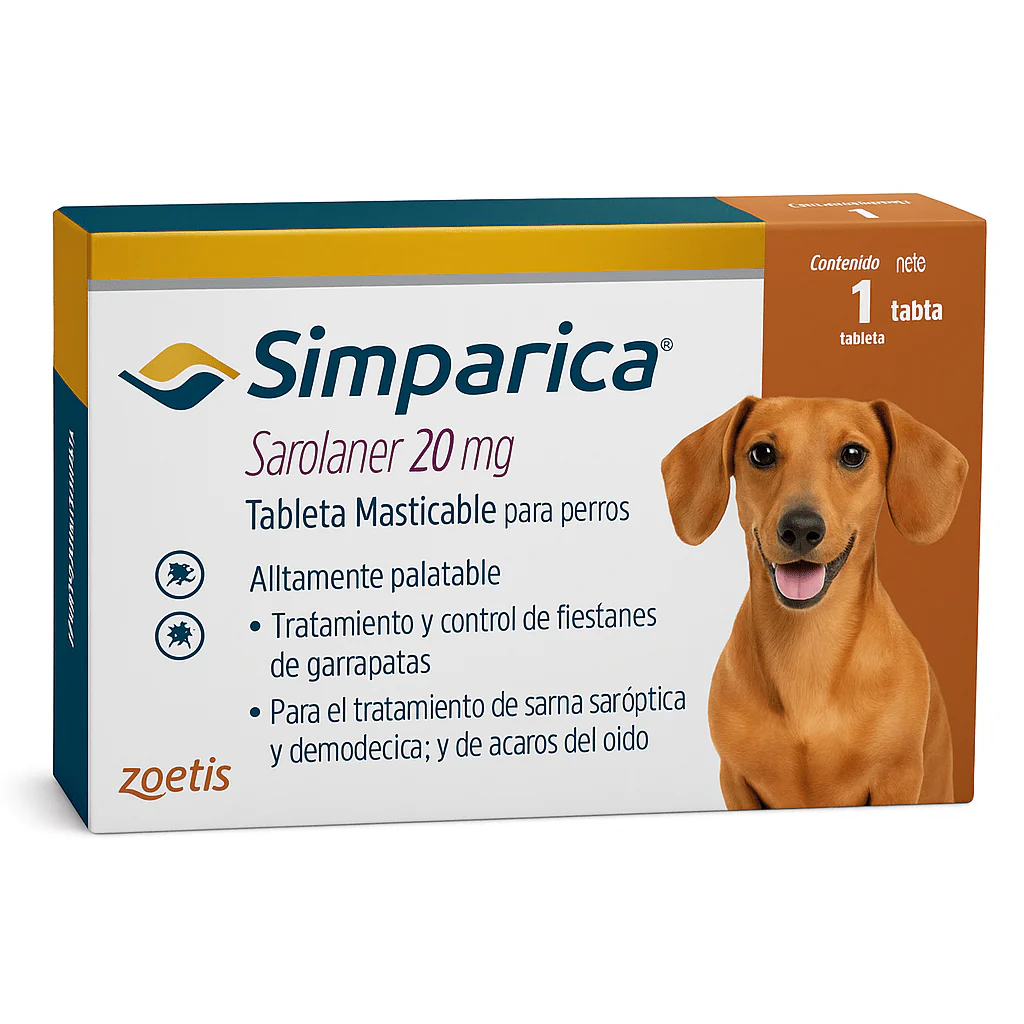 Simparica tableta antipulgas, garrapatas, piojos y ácaros ( 1 unidad) - Image 7