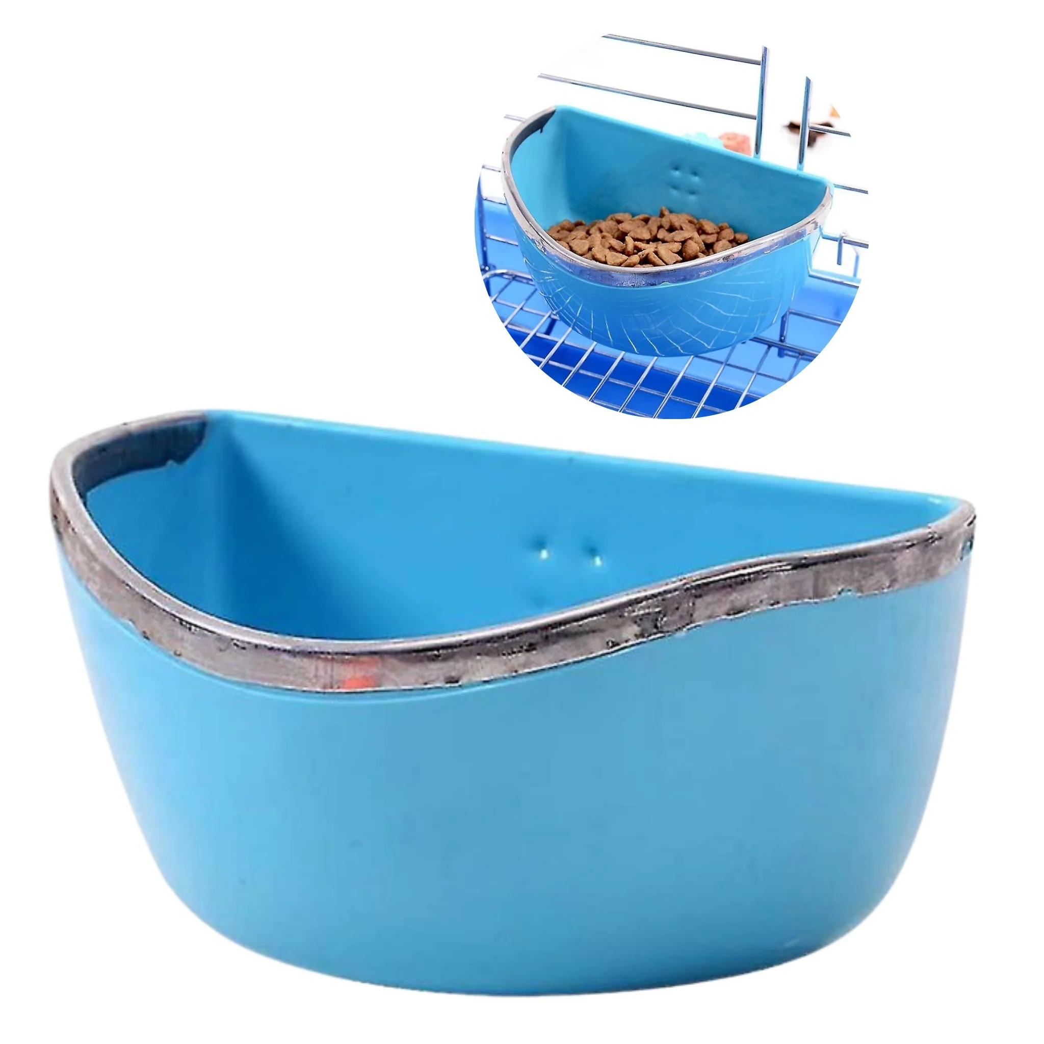 Tazón de Comida y Agua para Conejos y Animales Pequeños – Antimordidas y Fácil de Instalar