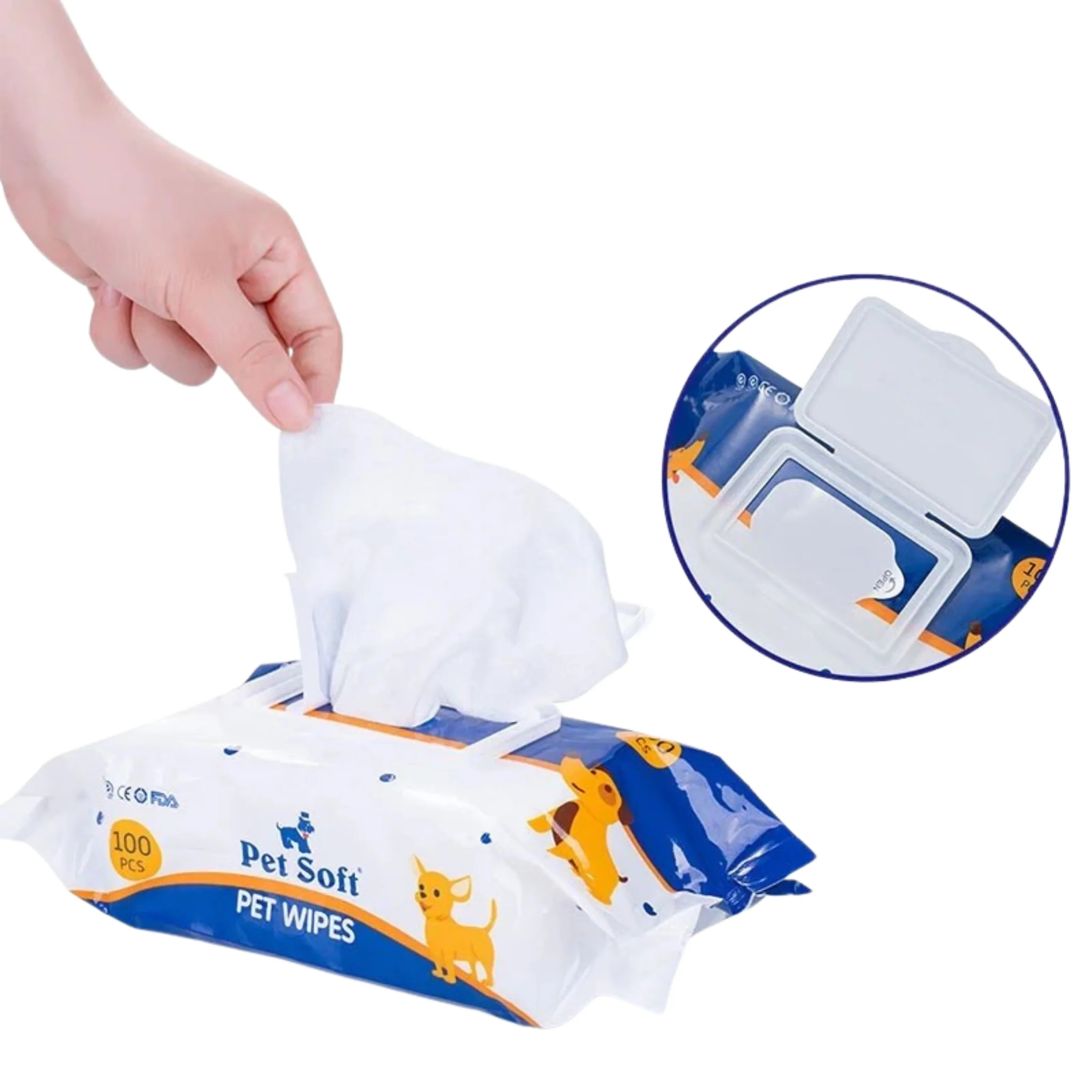 Toallitas Húmedas Pet Soft – 100 Unidades con Fragancia - Image 3