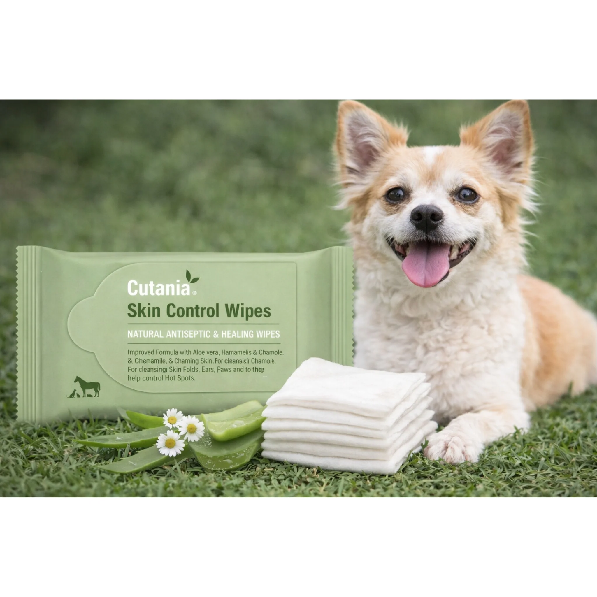 Vetnova Cutania Skin Control Wipes – Toallitas Antisépticas para Perros y Gatos (24 unidades) - Image 3