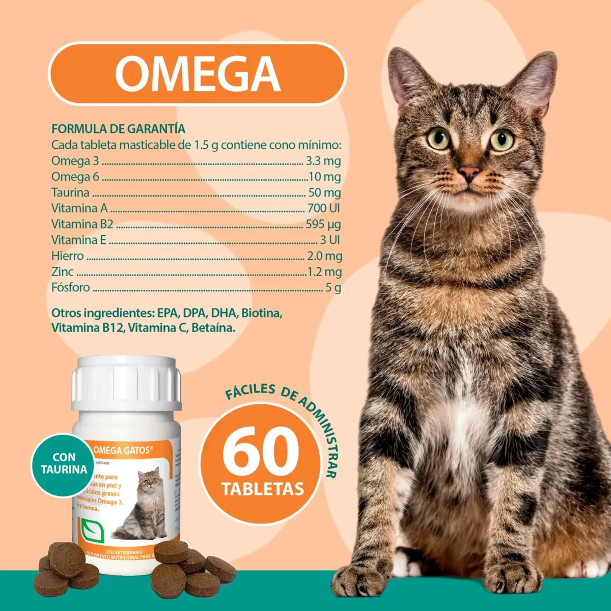 Vetri Omega® Gatos – Suplemento Nutricional para Piel y Pelaje - Image 4