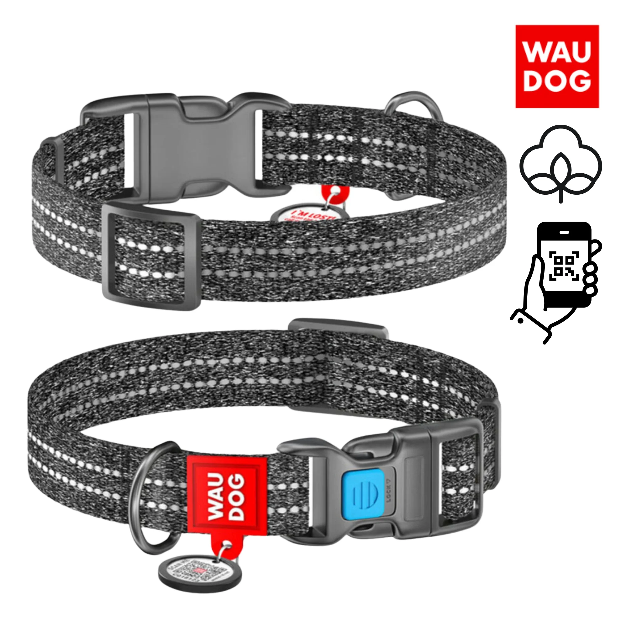 Collar Premium WAUDOG Cotton: talla pequeña comodidad, seguridad y estilo para tu perro. - Image 5