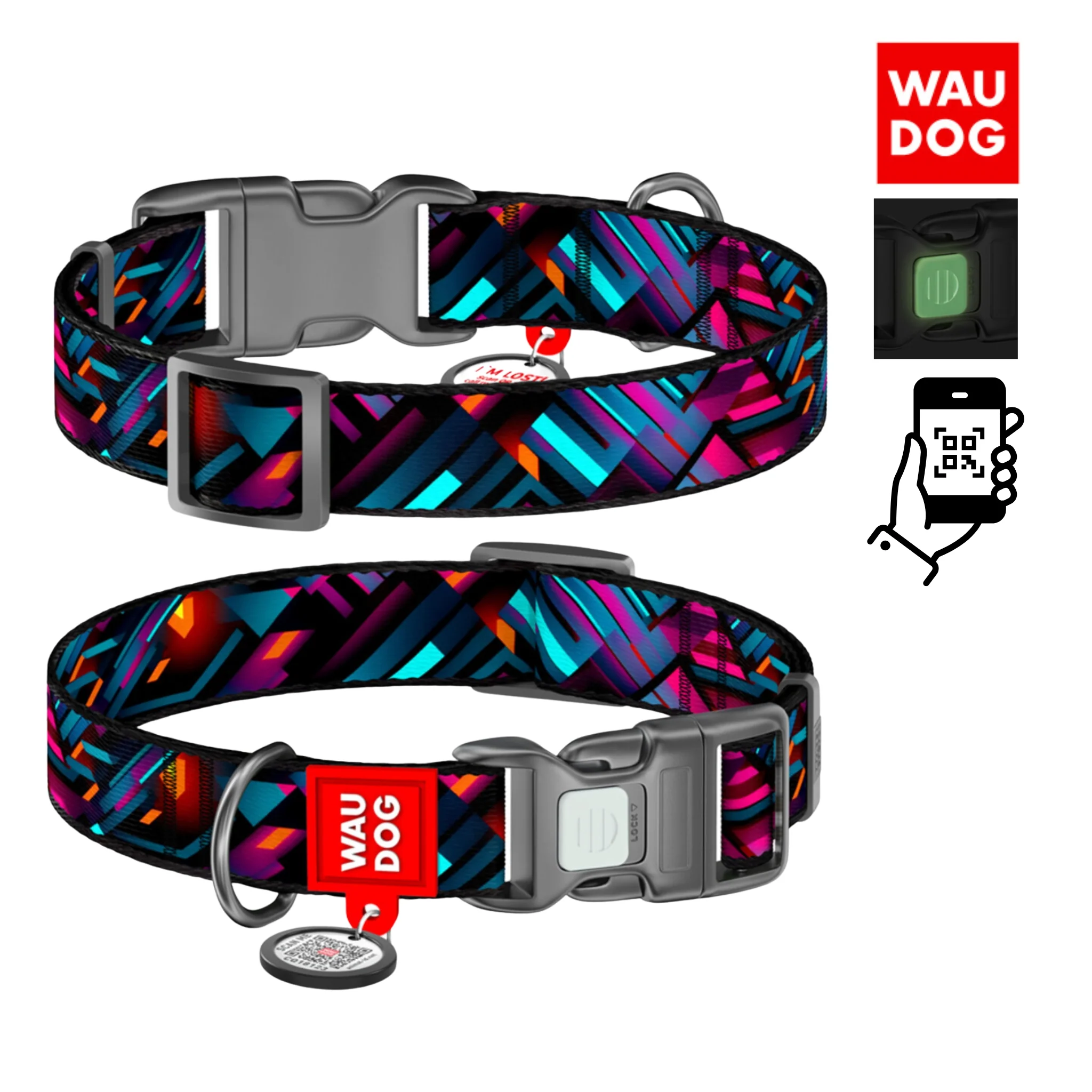 WAUDOG Nylon Collar Design Lines - Varias Tallas